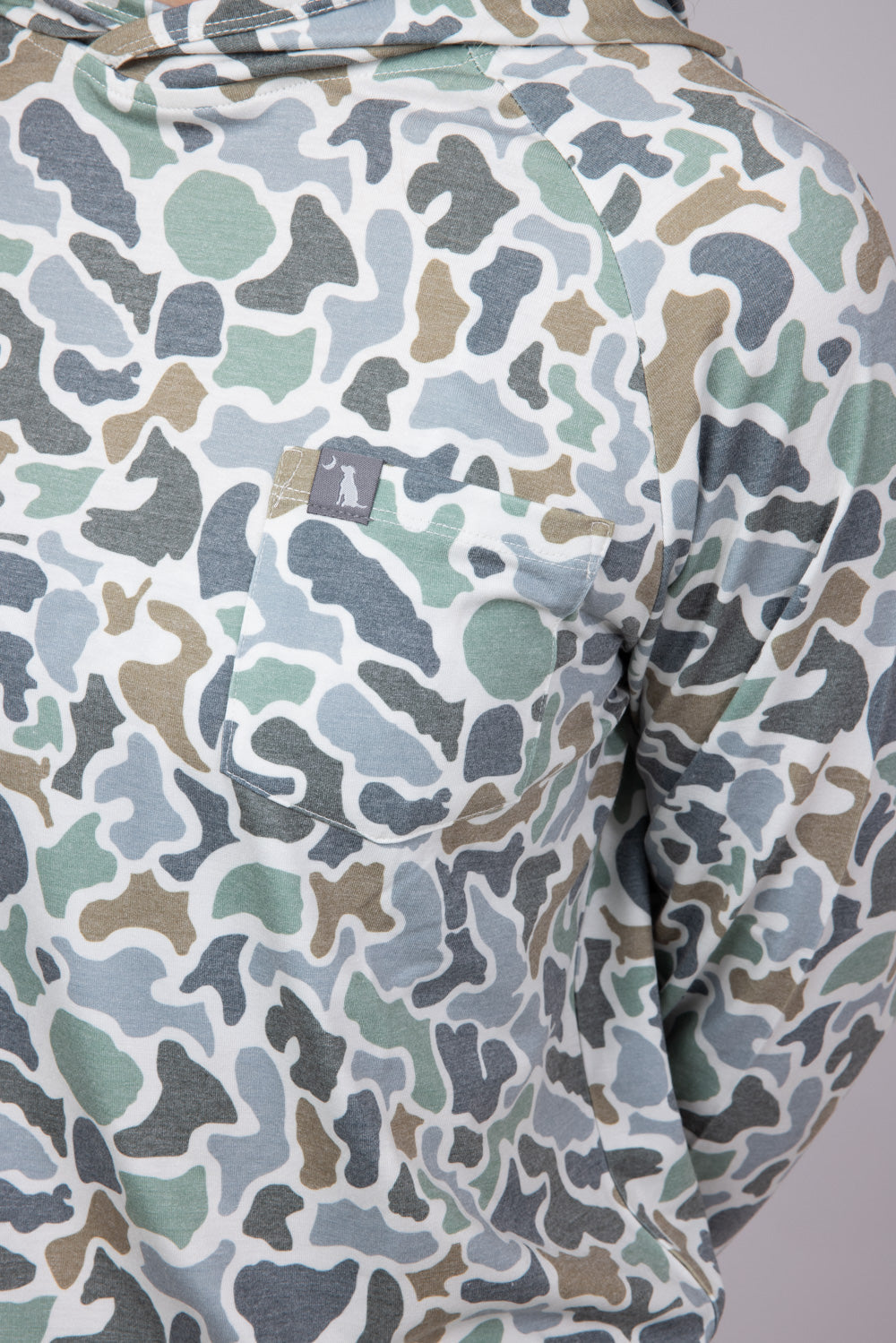 Local Girl LG Heather Blend Hoodie for Women in Bluff Grey Camo