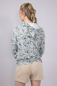 Local Girl LG Heather Blend Hoodie for Women in Bluff Grey Camo