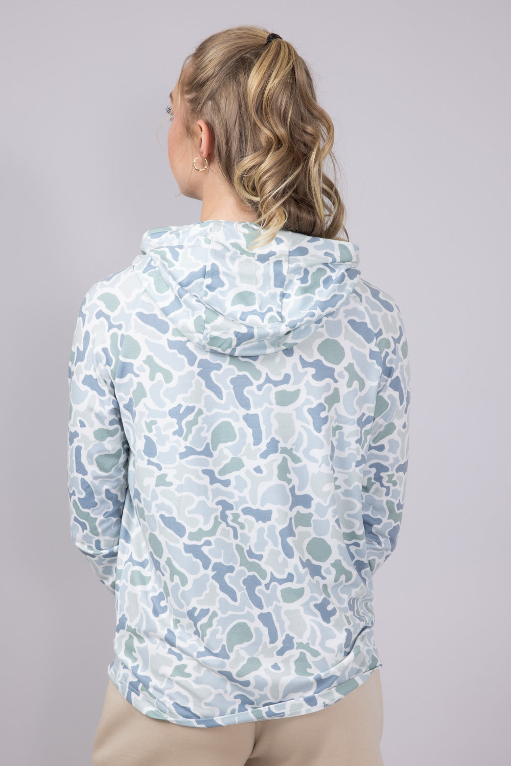 Local Girl Heather Blend Hoodie for Women in Coast Blue Camo