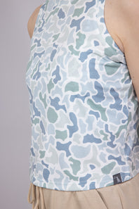 Local Girl Muscle Tank Top for Women in Coast Blue Camo