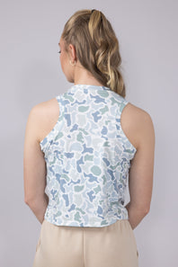 Local Girl Muscle Tank Top for Women in Coast Blue Camo