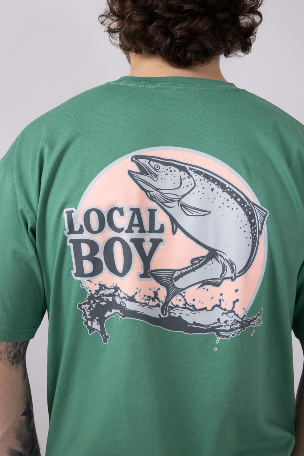Local Boy Salmon T-Shirt for Men in Green