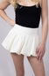 Scuba Knit Bubble Mini Skirt for Women in White