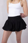 Scuba Knit Bubble Mini Skirt for Women in Black