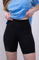Love Tree Pocket Biker Shorts for Women in Black