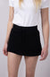 Love Tree Drawstring Scuba Lounge Mini Skort for Women in Black