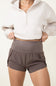 Love Tree Woven Brief Lined Shorts for Women in Cocoa