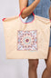 Mandala Rope Handle Bag in Beige