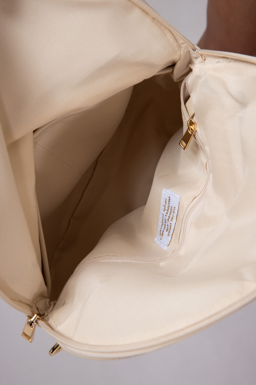 Mandala Rope Handle Bag in Beige