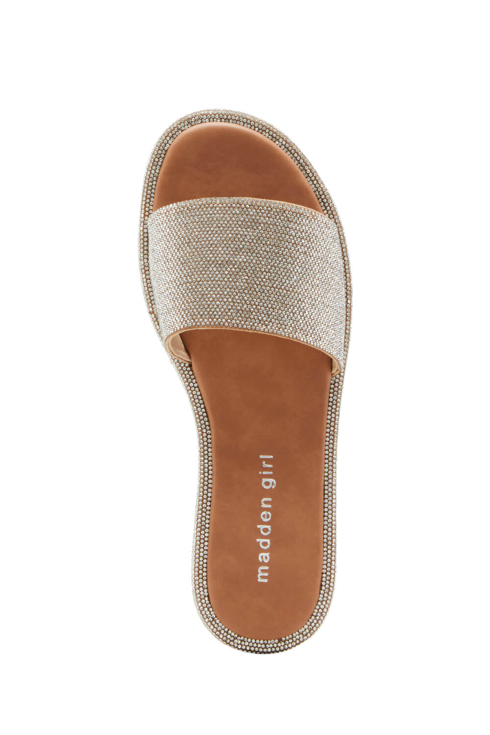 Madden Girl Addie Rhinestone Sandals for Women in Silver