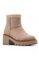 Madden Girl Alaska Black Heel Booties for Women in Stone