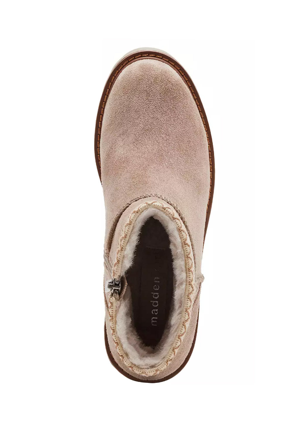 Madden Girl Alaska Black Heel Booties for Women in Stone