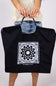Mandala Rope Handle Bag for Women in Black