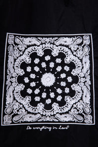Mandala Rope Handle Bag for Women in Black