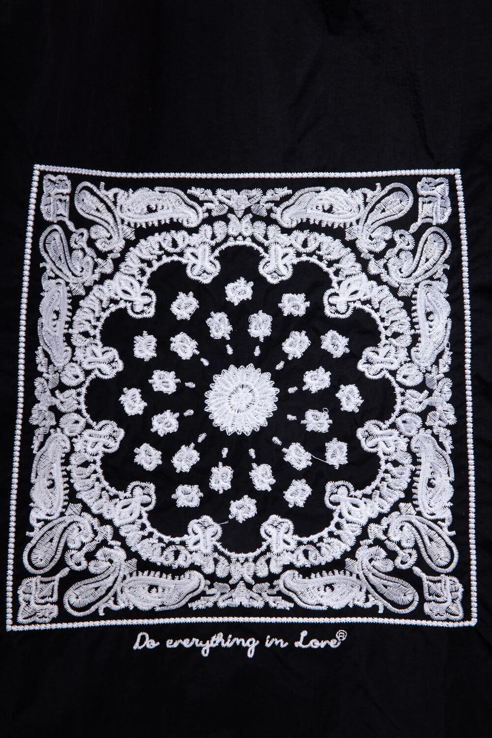 Mandala Rope Handle Bag for Women in Black