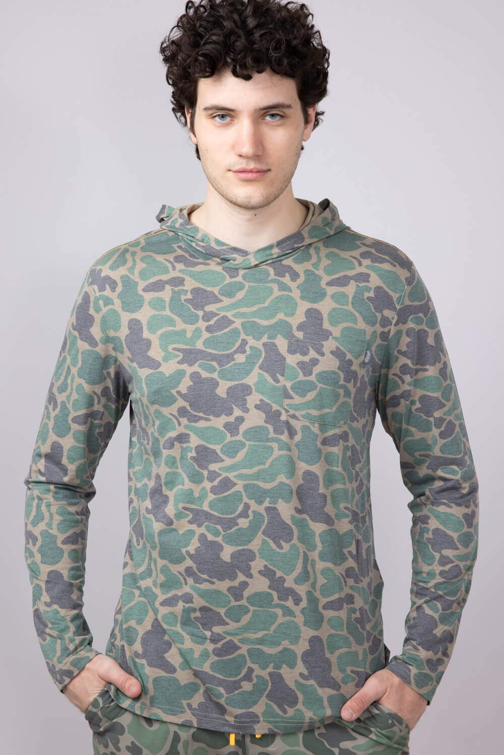 Marsh Wear Buxton Tech Hoodie for Men in Green Mallard Camo 