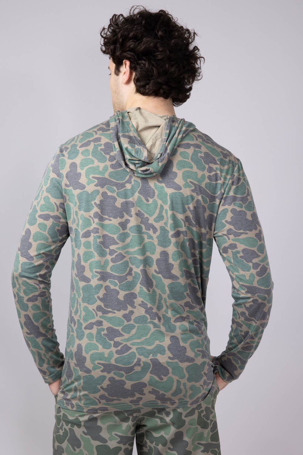 Marsh Wear Buxton Tech Hoodie for Men in Green Mallard Camo 