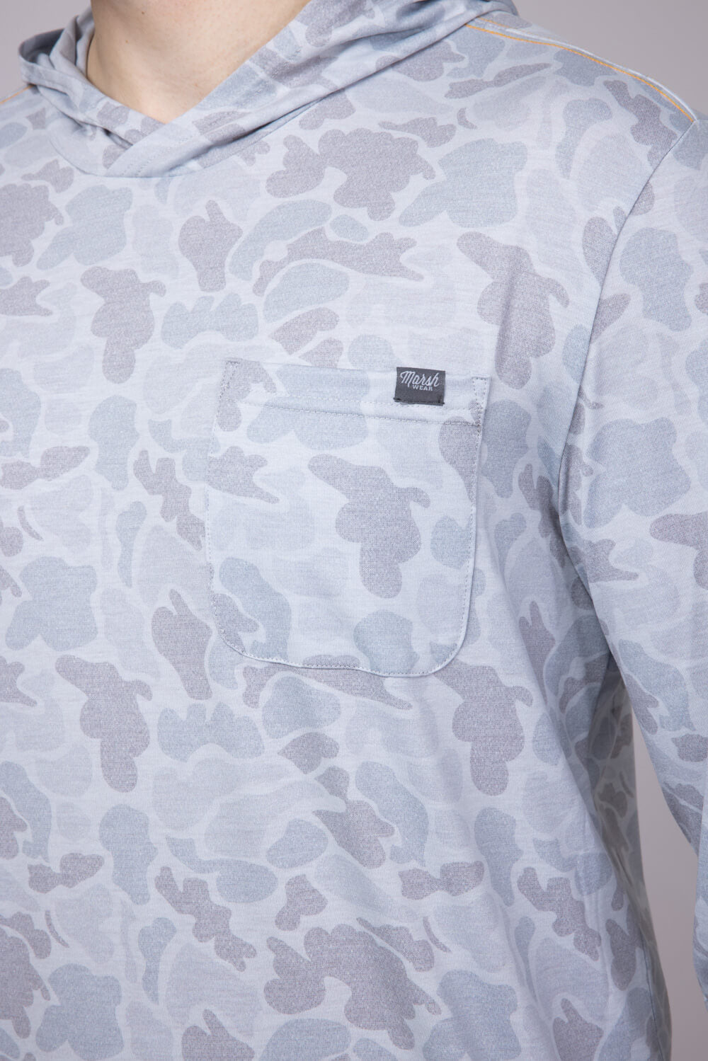 Marsh Wear Buxton Tech Hoodie for Men in Grey Mallard Camo
