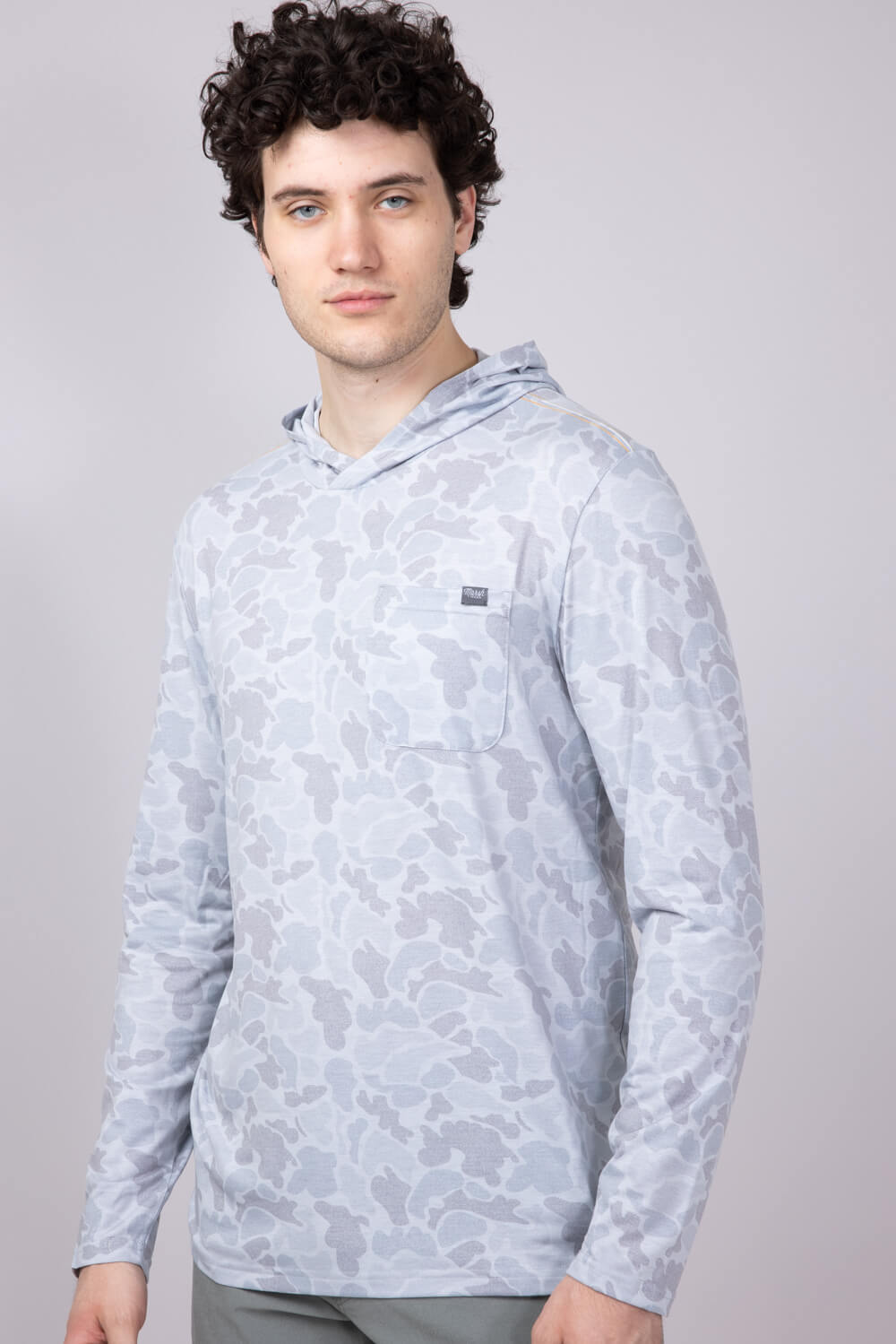 Marsh Wear Buxton Tech Hoodie for Men in Grey Mallard Camo