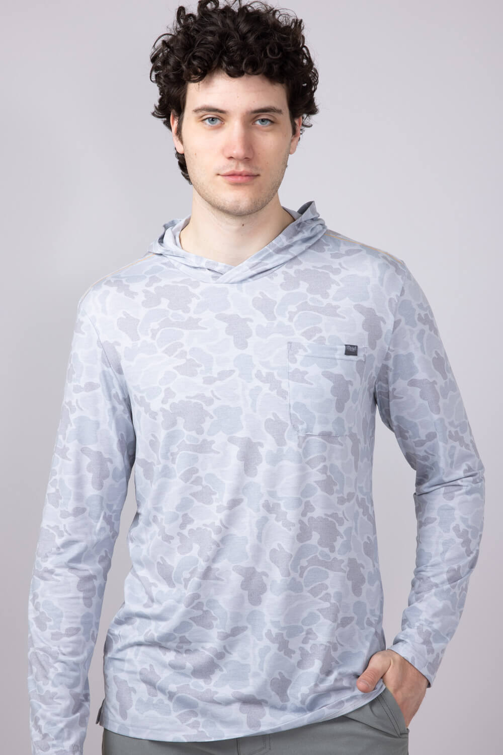 Marsh Wear Buxton Tech Hoodie for Men in Grey Mallard Camo