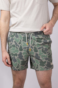 Marsh Wear Fulton Volley 6” Shorts for Men in Green Mallard Camo