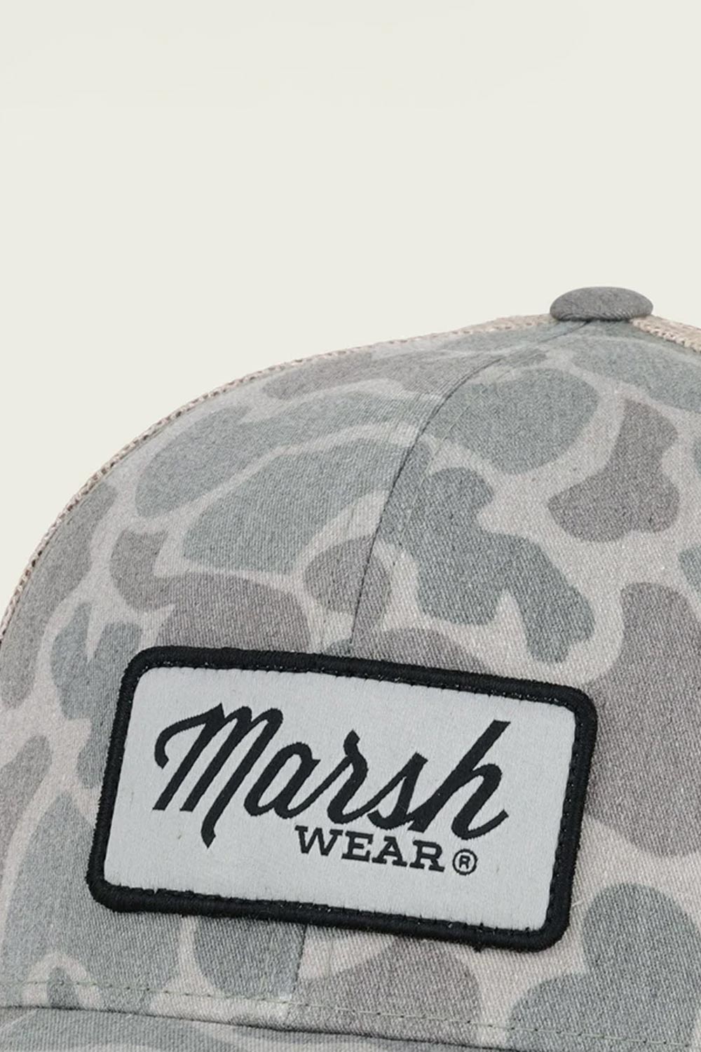 Marsh Wear Camo Script Hat for Trucker Men in Green