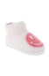 MIA Smiley Face Slipper Booties for Women in Pink