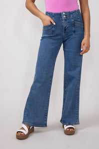 Mica High Rise Wide Leg Jeans for Women in Medium Wash