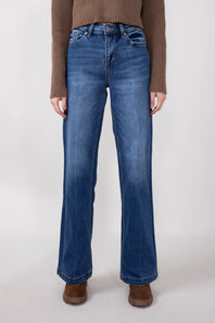 Mica High-Rise Wide Leg Jeans for Women in Dark Wash