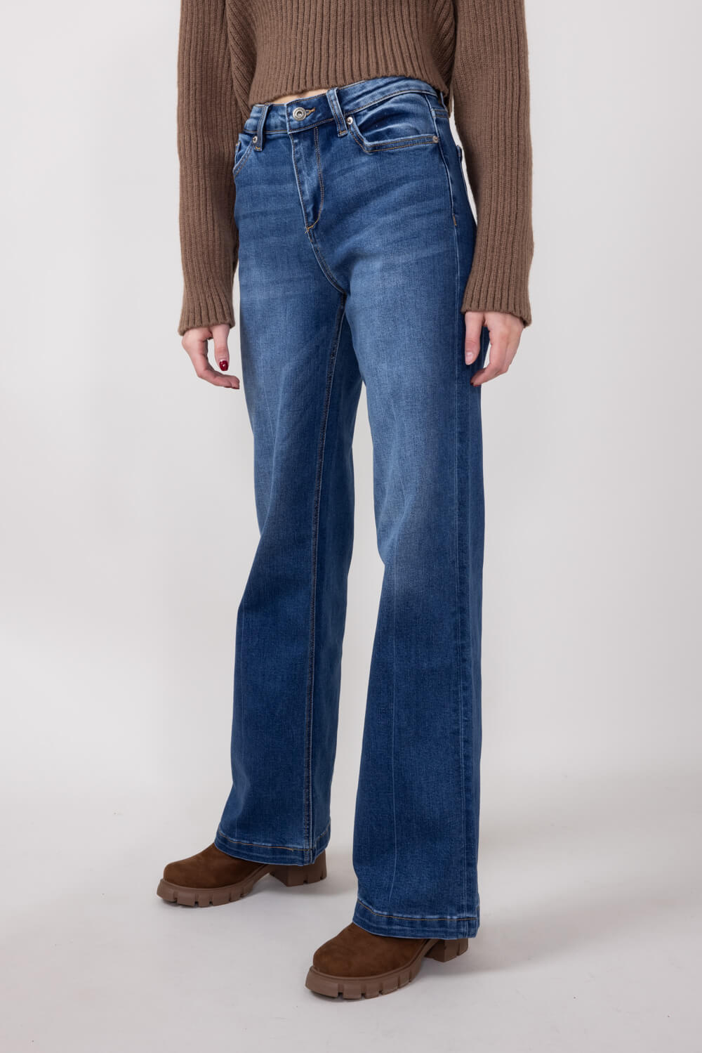 Mica High-Rise Wide Leg Jeans for Women in Dark Wash