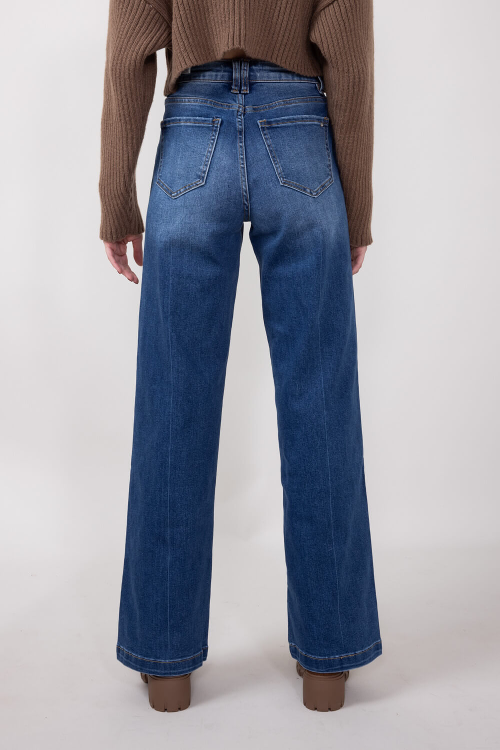 Mica High-Rise Wide Leg Jeans for Women in Dark Wash