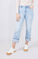 Mica Mid Rise Cuffed Straight Jeans for Women