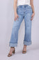 Mica Super High Rise Cuffed Wide Leg Jeans for Women