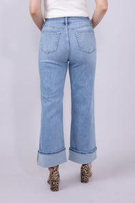 Mica Super High Rise Cuffed Wide Leg Jeans for Women