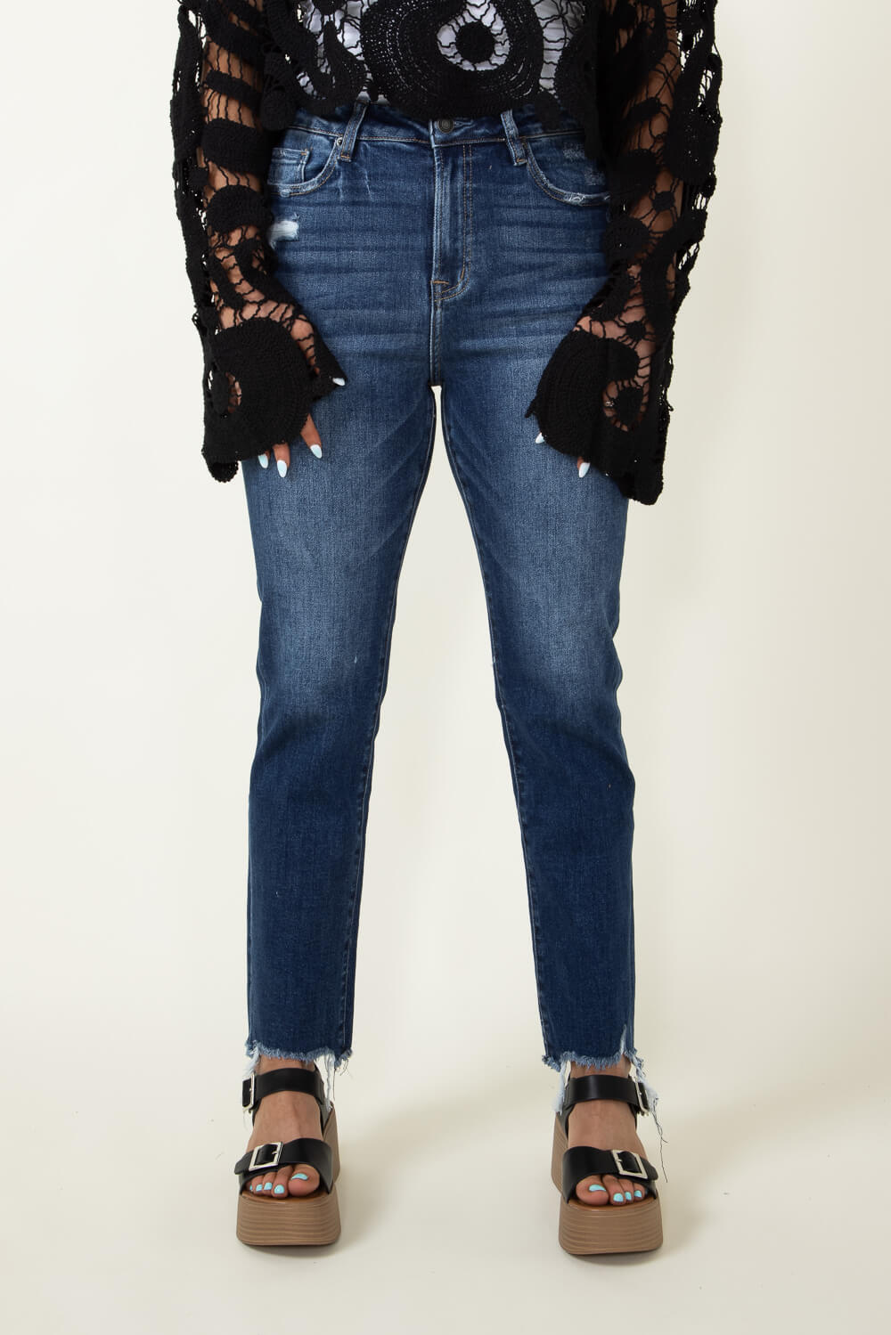 Mica Super High Rise Straight Jeans for Women