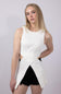 Criss Cross Waist Wrap Cutout Tank Top for Women in Ivory