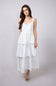 Tiered Printed Floral Mini Dress for Women in White
