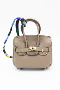 Mini Purse Charm in Taupe