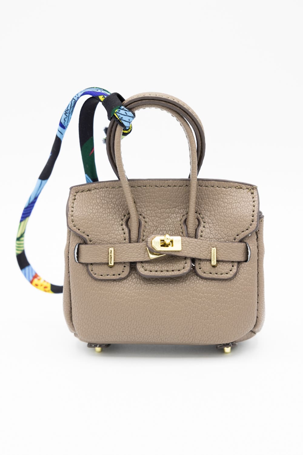 Mini Purse Charm in Taupe
