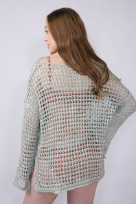 Miracle Crochet Sweater for Women in Sage