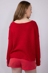 Miracle Heart Sweater for Women in Red