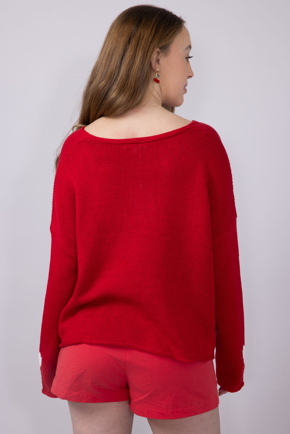 Miracle Heart Sweater for Women in Red