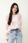 Miracle Clothing Large Heart Sweater for Women in Cream