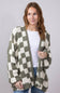 Checker Cardigan for Women in White Olive