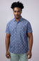 North River Chambray Camp Print Button Shirt for Men in Blue