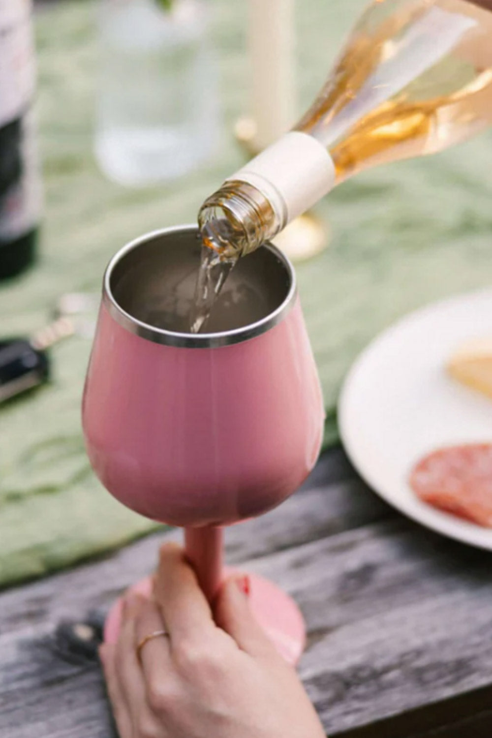 ORCA Vino 15OZ Insulated Wine Glass in Rose
