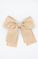 Overlock Stitch Bow in Beige