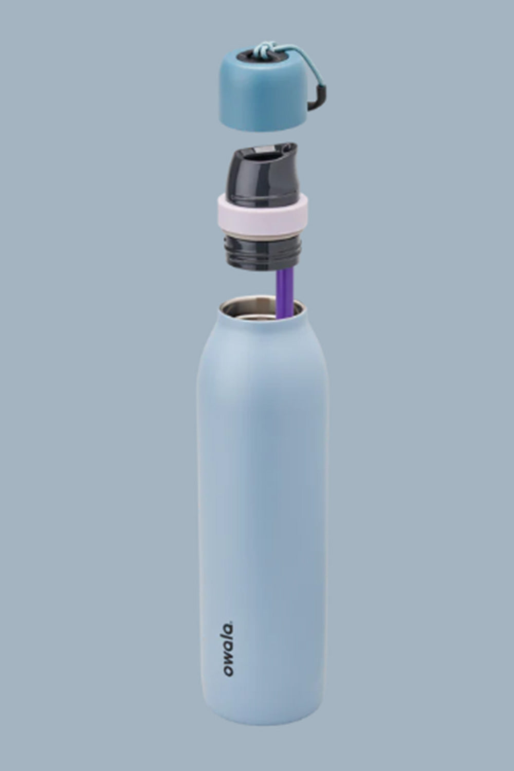 Owala FreeSip Twist 24oz Stainless Steel Water Bottle in Honest Blue