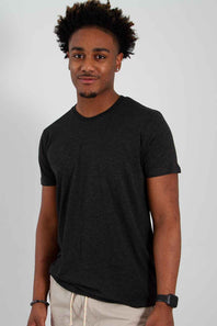 Basic Crewneck T-Shirt for Men in Black