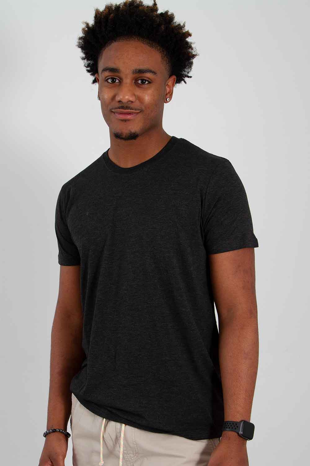 Basic Crewneck T-Shirt for Men in Black